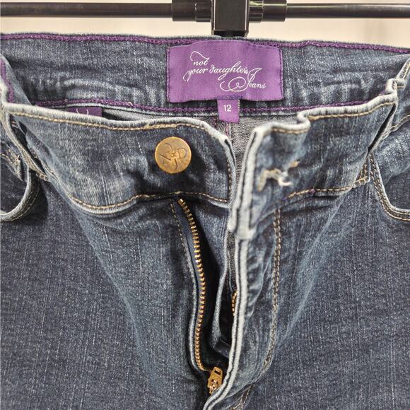 Not Your Daughter's Jeans Denim - Not Your Daughter’s Jeans NYDJ Lift Tuck Bootcut Jeans Women Size 12 Dark Wash